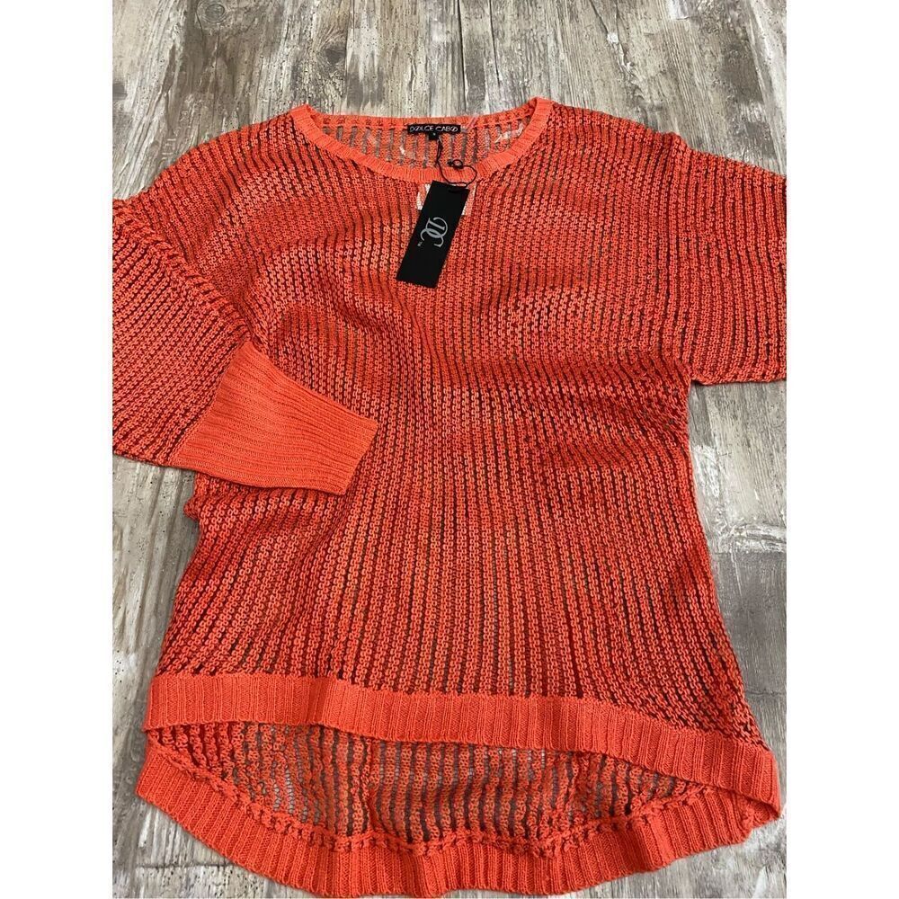 Dolce Cabo Coral Knit Shirt Sz S